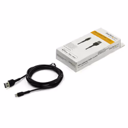 StarTech.com Câble USB-A vers Lightning Noir Robuste 2m - Câble de Charge/Synchronisation de Type A vers Lightning en Fibre Aramide - iPad/iPhone 12 - Certifié Apple MFi - Vue supplémentaire 6