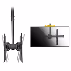 StarTech.com Double support de plafond pour TVs dos à dos avec poteau réglable - Vue supplémentaire 6