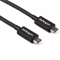 StarTech.com Câble Thunderbolt 3 de 0,8 m - 40 Gbps, Mâle, Mâle, 0,8 m, Noir, Nickel, 40 Gbit/s