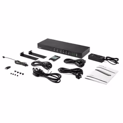 StarTech.com Switch Matriciel HDMI 4x4 avec Contrôle Audio et Ethernet - Vidéo 4K 60Hz - Répartiteur HDMI 2.0 Monté en Rack avec Télécommande - Vue supplémentaire 5