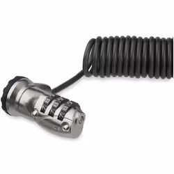 StarTech.com LTLOCK3DCOIL, 1,8 m, Verrouillage à combinaison, Noir, Acier inoxydable