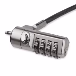StarTech.com Câble de sécurité pour ordinateur portable avec charnière pivotante, 2 m, Verrouillage à combinaison, Acier zing ...