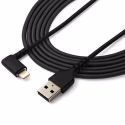 StarTech.com Câble USB-A vers Lightning Noir Robuste 2m Coudé à 90° - Câble de Charge/Synchronisation USB Type A vers Lightning en Fibre Aramide Robuste et Résistante - Certifié Apple MFi - iPhone - Vue supplémentaire 5