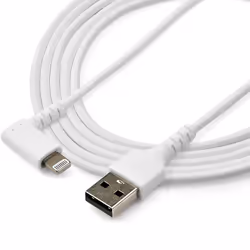 StarTech.com Câble USB-A vers Lightning Blanc Robuste 2m Coudé à 90° - Câble de Charge/Synchronisation USB Type A vers Lightning en Fibre Aramide Robuste et Résistante - Certifié Apple MFi - iPhone - Vue supplémentaire 5