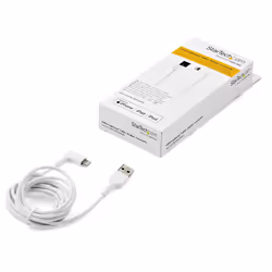 StarTech.com Câble USB-A vers Lightning Blanc Robuste 2m Coudé à 90° - Câble de Charge/Synchronisation USB Type A vers Lightning en Fibre Aramide Robuste et Résistante - Certifié Apple MFi - iPhone - Vue supplémentaire 6