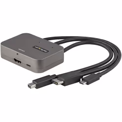 StarTech.com Adaptateur MultiPorts 3-en-1 vers HDMI - Convertisseur USB-C 4K 60Hz, HDMI ou Mini DisplayPort vers HDMI pour Sa ...
