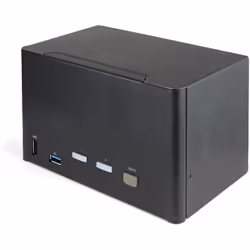 StarTech.com Switch KVM 2 Ports Quadruple Écran DisplayPort - 4K 60Hz UHD HDR - Concentrateur KVM 4K DP 1.2 avec 2 Ports USB  ...