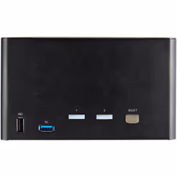 StarTech.com Switch KVM 2 Ports Quadruple Écran DisplayPort - 4K 60Hz UHD HDR - Concentrateur KVM 4K DP 1.2 avec 2 Ports USB 3.0 (5Gbps) & 4 Ports USB 2.0 HID, Audio - Commutation Raccourci Clavier - TAA