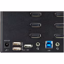 StarTech.com Switch KVM 2 Ports Quadruple Écran DisplayPort - 4K 60Hz UHD HDR - Concentrateur KVM 4K DP 1.2 avec 2 Ports USB 3.0 (5Gbps) & 4 Ports USB 2.0 HID, Audio - Commutation Raccourci Clavier - TAA - Vue supplémentaire 7