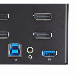 StarTech.com Switch KVM 2 Ports Quadruple Écran DisplayPort - 4K 60Hz UHD HDR - Concentrateur KVM 4K DP 1.2 avec 2 Ports USB 3.0 (5Gbps) & 4 Ports USB 2.0 HID, Audio - Commutation Raccourci Clavier - TAA - Vue supplémentaire 8