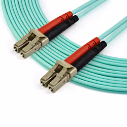 StarTech.com Câble Fibre Optique Multimode de 7m LC/UPC à LC/UPC OM4, Fibre Zipcord 50/125µm LOMMF/VCSEL, Réseaux 100G, Faible Perte d'Insertion, Cordon de Raccordement Fibre LSZH
