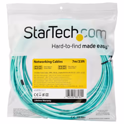 StarTech.com Câble Fibre Optique Multimode de 7m LC/UPC à LC/UPC OM4, Fibre Zipcord 50/125µm LOMMF/VCSEL, Réseaux 100G, Faible Perte d'Insertion, Cordon de Raccordement Fibre LSZH - Vue supplémentaire 4