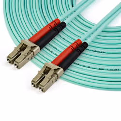 StarTech.com Câble Fibre Optique Multimode de 10m LC/UPC à LC/UPC OM4, Fibre Zipcord 50/125µm LOMMF/VCSEL, Réseaux 100G, Faible Perte d'Insertion, Cordon de Raccordement Fibre LSZH