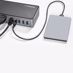 StarTech.com Dock USB-C & USB-A - Station d'Accueil Universelle à Triple Écran DisplayPort & HDMI 4K 60Hz - 85W Power Delivery, 6x USB Hub, GbE, Audio - USB 3.1 Gen 2 10Gbps - Vue supplémentaire 10