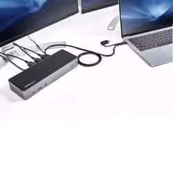 StarTech.com Dock USB-C & USB-A - Station d'Accueil Universelle à Triple Écran DisplayPort & HDMI 4K 60Hz - 85W Power Delivery, 6x USB Hub, GbE, Audio - USB 3.1 Gen 2 10Gbps - Vue supplémentaire 11