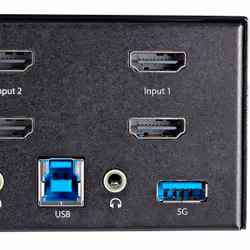 StarTech.com Commutateur KVM HDMI 2.0, 2 Ports, 2 Écrans - 4K 60Hz Ultra HDR - Commutateur KVM de Bureau 4K HDMI 2.0 avec Hub USB 3.0 à 2 Ports (5Gbps) & 4x USB 2.0 HID, Audio - Commutation par Touches - TAA - Vue supplémentaire 8