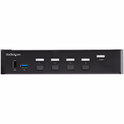 StarTech.com Commutateur KVM HDMI à 4 Ports - Moniteur Unique 4K 60Hz Ultra HDR - Commutateur KVM de Bureau HDMI 2.0 avec Hub USB 3.0 à 2 Ports (5Gbps) et 4x USB 2.0 HID, Audio - TAA