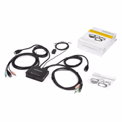 StarTech.com Commutateur KVM HDMI à 2 ports avec câbles incorporés - USB 4K 60Hz - Vue supplémentaire 6