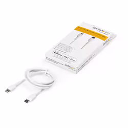 StarTech.com Câble USB-C vers Lightning Blanc Robuste 1m - Câble de Charge/Synchronistation USB Type C vers Lightning Fibre Aramide - iPad/iPhone 12 Certifié Apple MFi - Vue supplémentaire 5