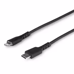StarTech.com Câble USB-C vers Lightning Noir Robuste 1m - Câble de Charge/Synchronistation USB Type C vers Lightning Fibre Ar ...