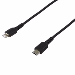 StarTech.com Câble USB-C vers Lightning Noir Robuste 2m - Câble de Charge/Synchronistation USB Type C vers Lightning Fibre Ar ...