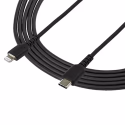 StarTech.com Câble USB-C vers Lightning Noir Robuste 2m - Câble de Charge/Synchronistation USB Type C vers Lightning Fibre Aramide - iPad/iPhone 12 Certifié Apple MFi - Vue supplémentaire 4