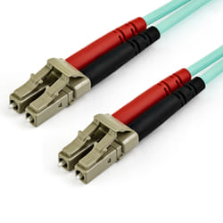 StarTech.com Câble Fibre Optique Multimode de 15m LC/UPC à LC/UPC OM4, Fibre Zipcord 50/125µm LOMMF/VCSEL, Réseaux 100G, Faible Perte d'Insertion, Cordon de Raccordement Fibre LSZH