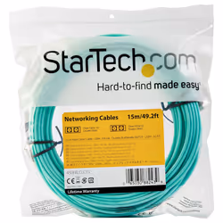StarTech.com Câble Fibre Optique Multimode de 15m LC/UPC à LC/UPC OM4, Fibre Zipcord 50/125µm LOMMF/VCSEL, Réseaux 100G, Faible Perte d'Insertion, Cordon de Raccordement Fibre LSZH - Vue supplémentaire 4