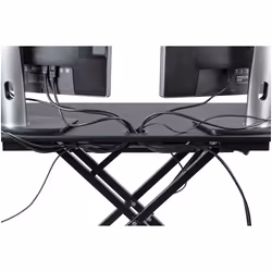 StarTech.com Bureau de Coin Convertible Position Assise/Debout avec Support Clavier Coulissant - Grande Surface (89 x 53cm) - Pupitre de Travail Ergonomique à Hauteur Réglable - Double Écran - Vue supplémentaire 7
