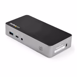 StarTech.com DK30CHHPDUK, Avec fil, USB 3.2 Gen 1 (3.1 Gen 1) Type-C, 60 W, 10,100,1000 Mbit/s, Noir, Argent, 5 Gbit/s