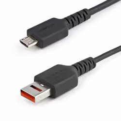 StarTech.com Câble Chargeur Sécurisé 1m - Data Blocker - Câble USB-A vers Micro USB - Protection No-Data Charge/Alim. Uniquem ...