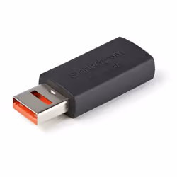 StarTech.com Adaptateur Chargeur USB Sécurisé - Data Blocker - Charge Only USB-A Mâle vers Femelle - Protection Chargeur No-D ...