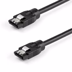 StarTech.com Câble SATA pour disque dur - Rond - 0,6 m, 0,6 m, SATA III, SATA 7-pin, SATA 7-pin, Mâle/Mâle, Noir
