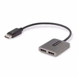 StarTech.com Répartiteur DisplayPort 1.4 pour Deux Moniteurs, Adaptateur DisplayPort vers 2x DP pour Plusieurs Moniteurs, Hub ...