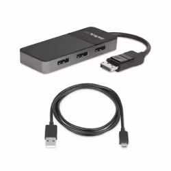 StarTech.com Répartiteur DisplayPort 1.4 à 3 ports, Adaptateur Multi-Moniteur DisplayPort vers 3x DP, Hub MST Triple pour Ordinateur 4K, Alimentation par Bus USB - Windows Uniquement - Vue supplémentaire 7