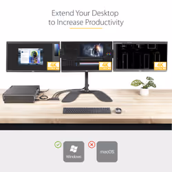 StarTech.com Répartiteur DisplayPort 1.4 à 3 ports, Adaptateur Multi-Moniteur DisplayPort vers 3x DP, Hub MST Triple pour Ordinateur 4K, Alimentation par Bus USB - Windows Uniquement - Vue supplémentaire 8