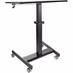 StarTech.com Bureau Mobile Assis-Debout - Poste de Travail Ergonomique à Roulettes - Table Ordinateur Réglable en Hauteur One-Touch - Chariot Informatique pour PC Portable/Ordinateur