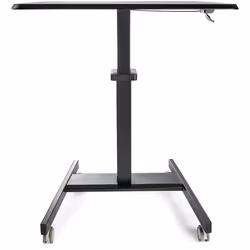 StarTech.com Bureau Mobile Assis-Debout - Poste de Travail Ergonomique à Roulettes - Table Ordinateur Réglable en Hauteur One-Touch - Chariot Informatique pour PC Portable/Ordinateur