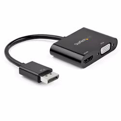 StarTech.com Adaptateur DisplayPort vers HDMI VGA - Dongle Convertisseur Numérique Multiport Actif Vidéo d'Écran DP 1.2 Mâle ...