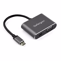StarTech.com Adaptateur multiport USB-C vers Mini DisplayPort ou VGA - Adaptateur vidéo 2-en-1 - 4K 60 Hz, USB Type-C, 1, Sor ...