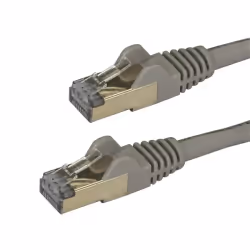 StarTech.com Cordon de raccordement CAT6a - 1,5 m - Sans crochet - Câble patch RJ45 - Gris, 1,5 m, Cat6a, U/FTP (STP), RJ-45, ...