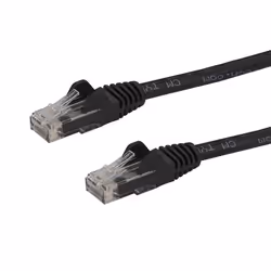 StarTech.com Cordon de raccordement UTP CAT6 - 7,5 m - Sans crochet - Câble patch RJ45 - Noir, 7,5 m, Cat6, U/UTP (UTP), RJ-4 ...