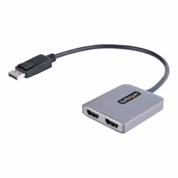 StarTech.com Hub DisplayPort HDMI Double - Dual HDMI 4K 60Hz - Hub DP vers HDMI MST - Convertisseur DisplayPort Mâle vers HDM ...
