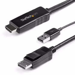 StarTech.com Câble Adaptateur HDMI vers DisplayPort de 2m - 4K 30Hz - M/M - Câble Convertisseur Actif HDMI 1.4 vers DP 1.2 av ...
