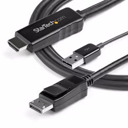 StarTech.com Câble Adaptateur HDMI vers DisplayPort de 2m - 4K 30Hz - M/M - Câble Convertisseur Actif HDMI 1.4 vers DP 1.2 avec Audio - Alimenté par USB - Mac & Windows - Laptop HDMI vers Écran DP - Vue supplémentaire 6
