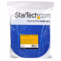StarTech.com Ruban Auto Agrippant - Rouleau de 30,5 m pour Gestion de Câbles - Ruban Auto-Agrippant - Attaches Câble Ajustables - Sangles de Gestion de Câbles Auto-agrippantes et Réutilisables - Bleu - Vue supplémentaire 4