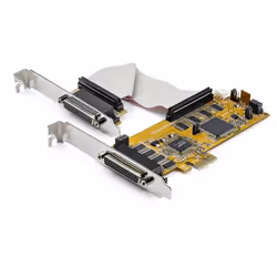 StarTech.com Carte série PCI Express à 8 ports avec UART 16550, PCIe, Série, Hauteur totale / Profil bas, RS-232, Jaune, CE, ...