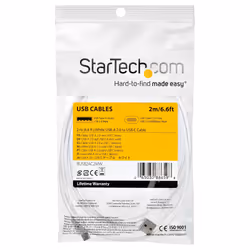 StarTech.com Câble USB-C vers USB 2.0 de 2 m - Blanc - Vue supplémentaire 6