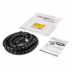 StarTech.com Gaine spirale range-câble Noir - 1,5 m - Diamètre de 25 mm - Vue supplémentaire 7