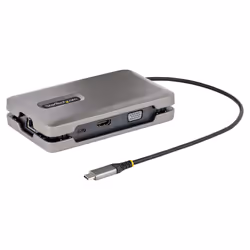 StarTech.com Adaptateur Multiport USB C - Station d'Accueil USB C avec Sortie Vidéo USB-C DP Alt Mode/4K HDMI 2.0/VGA - Hub/D ...